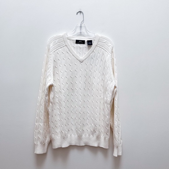 Woods & Gray Other - Men's Off White V-Neck Cable Knit Sweater